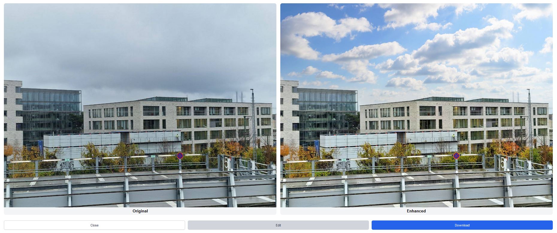 Himmel ändern vorher nachher